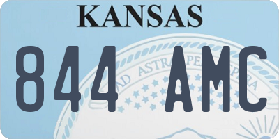 KS license plate 844AMC