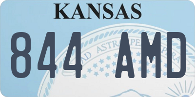 KS license plate 844AMD