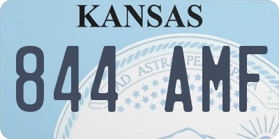 KS license plate 844AMF