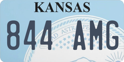KS license plate 844AMG