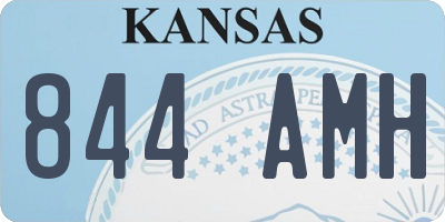 KS license plate 844AMH