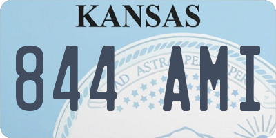 KS license plate 844AMI