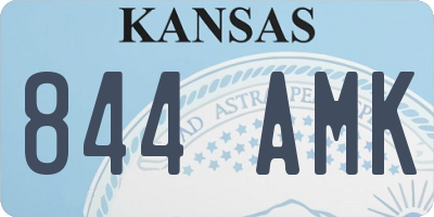 KS license plate 844AMK