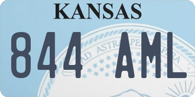 KS license plate 844AML