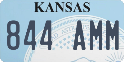 KS license plate 844AMM