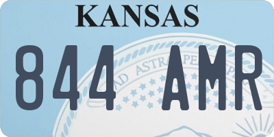 KS license plate 844AMR