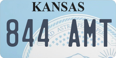 KS license plate 844AMT