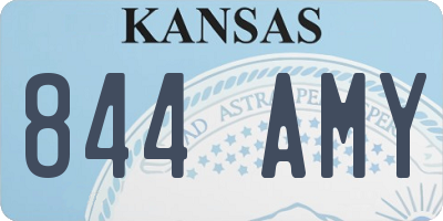 KS license plate 844AMY