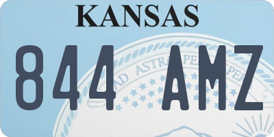 KS license plate 844AMZ