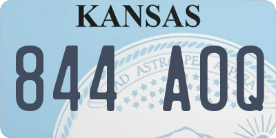 KS license plate 844AOQ