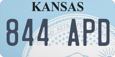 KS license plate 844APD