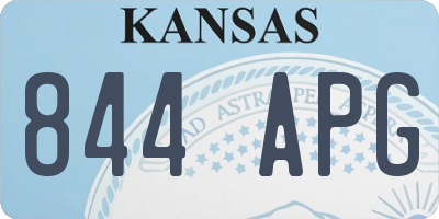 KS license plate 844APG