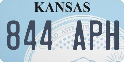 KS license plate 844APH