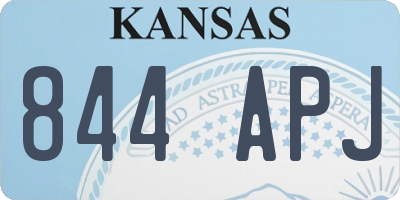 KS license plate 844APJ