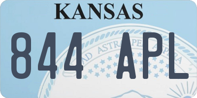 KS license plate 844APL