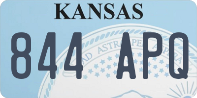 KS license plate 844APQ