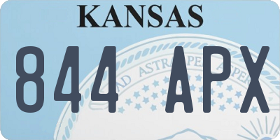 KS license plate 844APX
