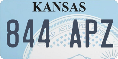 KS license plate 844APZ