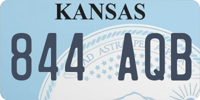 KS license plate 844AQB