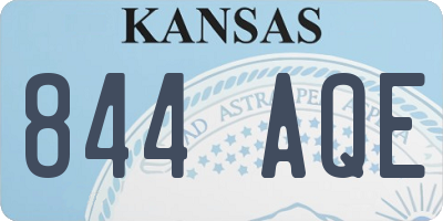 KS license plate 844AQE