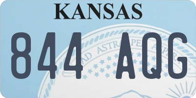 KS license plate 844AQG