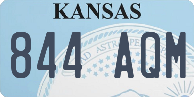 KS license plate 844AQM