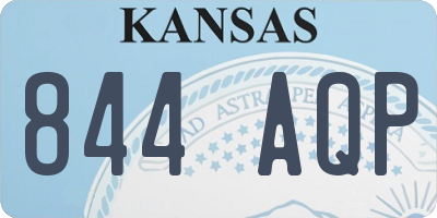 KS license plate 844AQP