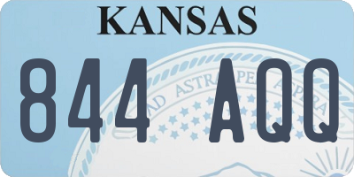KS license plate 844AQQ