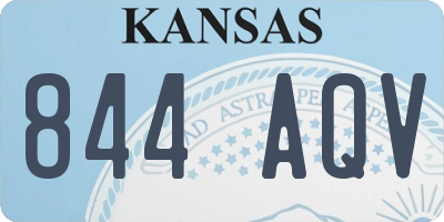 KS license plate 844AQV