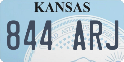 KS license plate 844ARJ