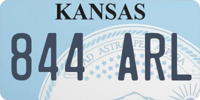 KS license plate 844ARL