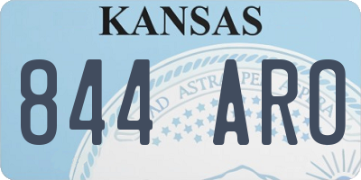 KS license plate 844ARO