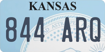 KS license plate 844ARQ