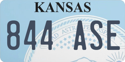 KS license plate 844ASE