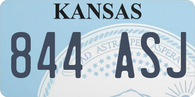 KS license plate 844ASJ
