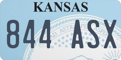KS license plate 844ASX