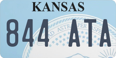 KS license plate 844ATA