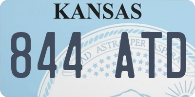 KS license plate 844ATD