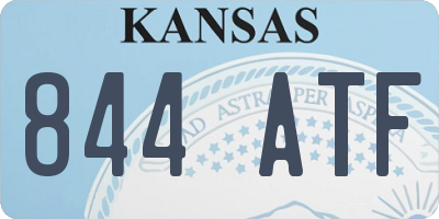 KS license plate 844ATF