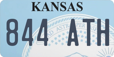 KS license plate 844ATH