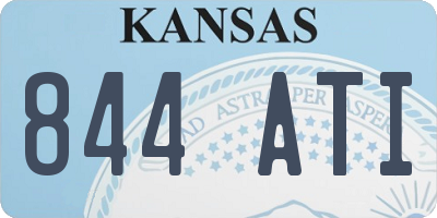 KS license plate 844ATI