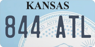 KS license plate 844ATL