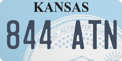 KS license plate 844ATN