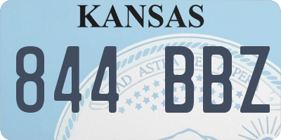 KS license plate 844BBZ
