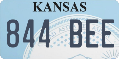 KS license plate 844BEE