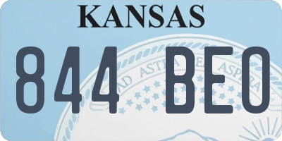 KS license plate 844BEO
