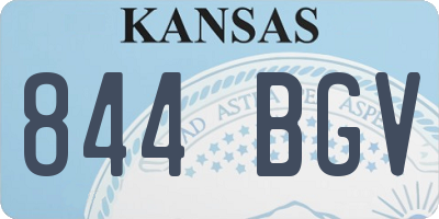KS license plate 844BGV