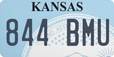 KS license plate 844BMU