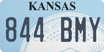 KS license plate 844BMY