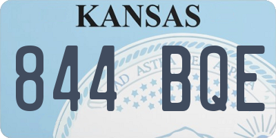 KS license plate 844BQE